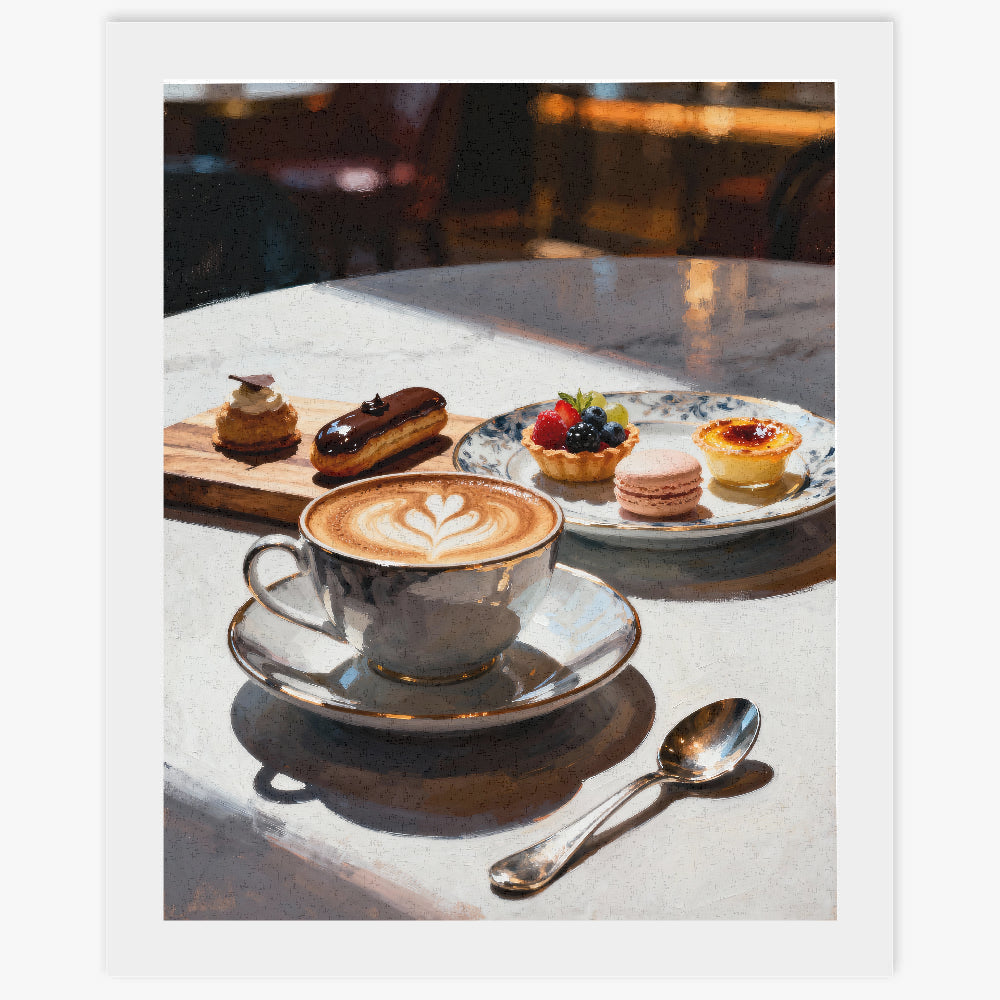Peinture par numéros café gourmand - Tableau