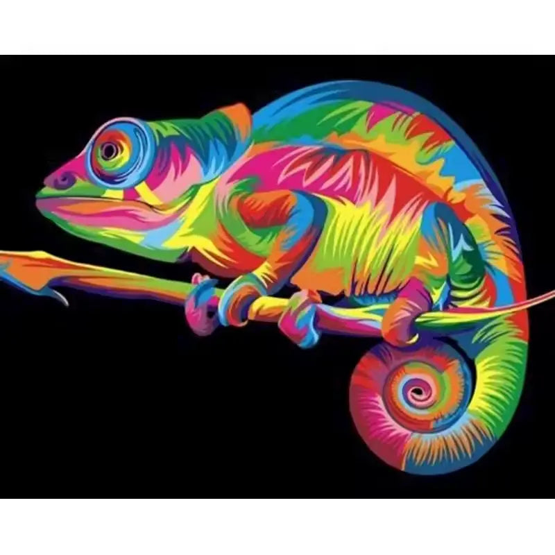 Caméléon Pop Art