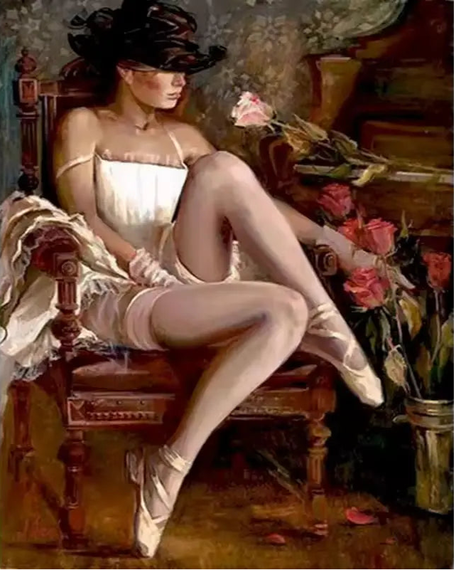 Danseuse sur sa chaise