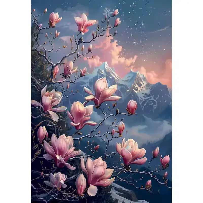 Fleurs roses sauvages en montagne