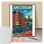 Peinture par numéros affiche Amsterdam présentation du contenu