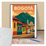 Peinture par numéros affiche Bogota présentation du contenu