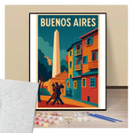 Peinture par numéros affiche Buenos Aires présentation du contenu