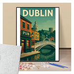 Peinture par numéros affiche Dublin présentation du contenu