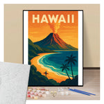 Peinture par numéros affiche Hawaii présentation de contenu