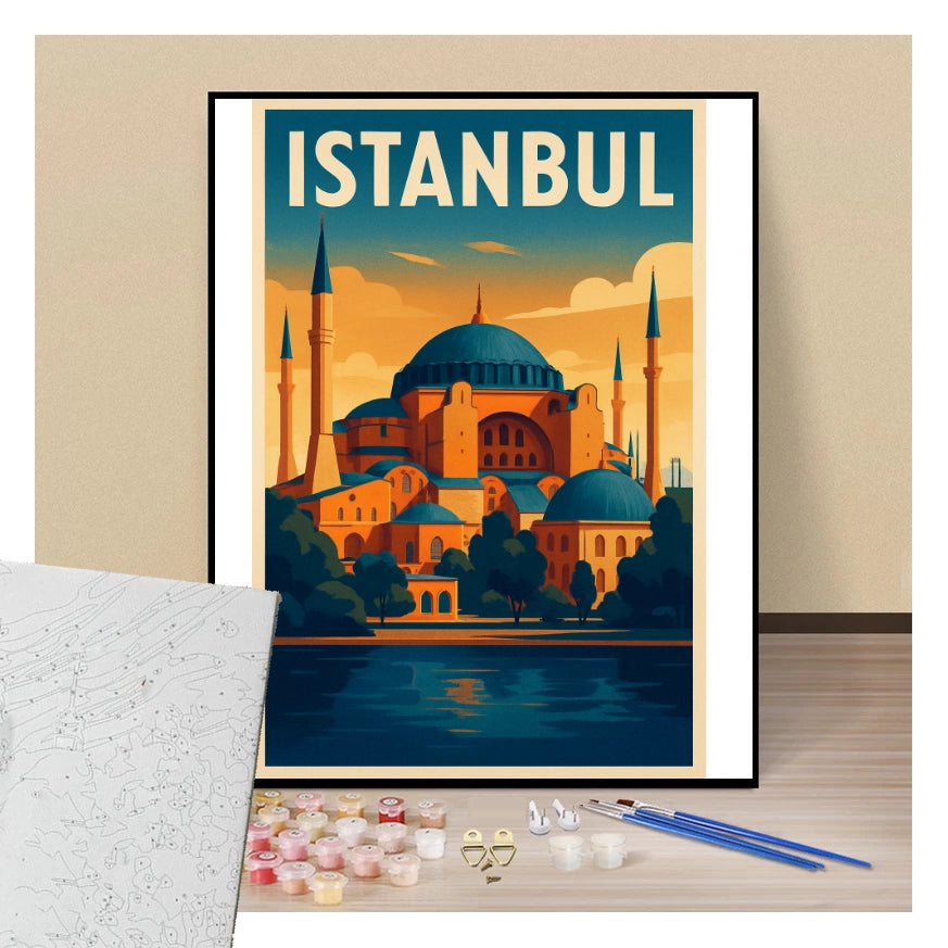 Peinture par numéros affiche Istanbul présentation du contenu