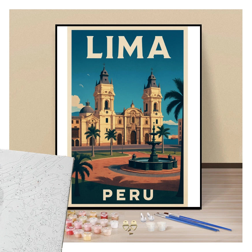 Peinture par numéros affiche Lima présentation du contenu