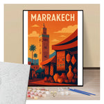 Peinture par numéros affiche Marrakech présentation du contenu