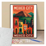 Peinture par numéros affiche Mexico City présentation de contenu