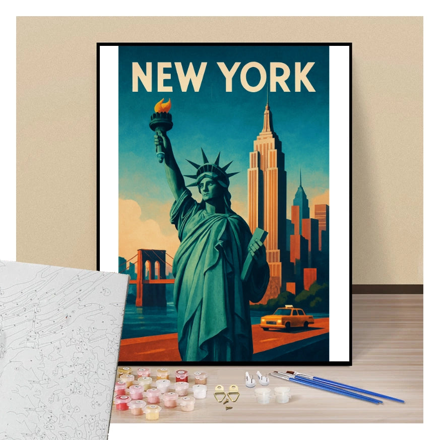 Peinture par numéros affiche New-York présentation du contenu