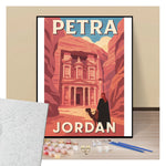 Peinture par numéros affiche Petra présentation de contenu