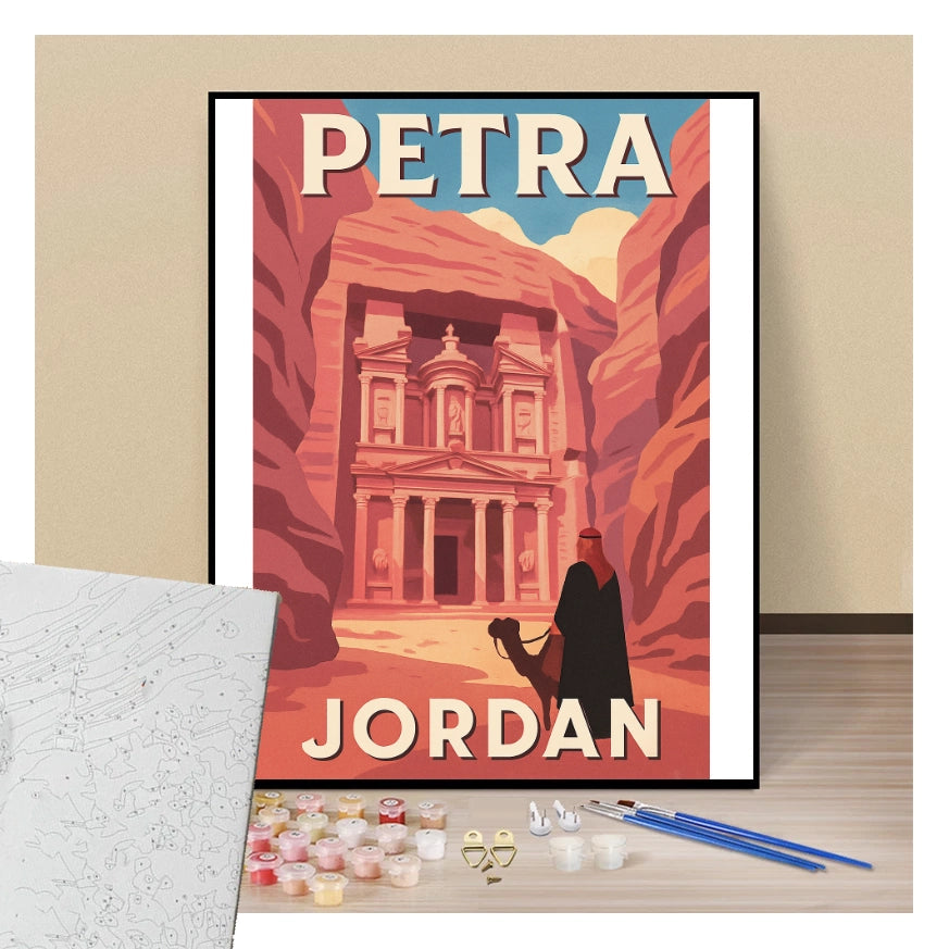 Peinture par numéros affiche Petra présentation de contenu