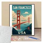 Peinture par numéros affiche San Francisco présentation du contenu