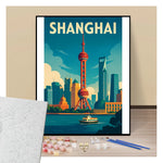 Peinture par numéros affiche Shanghai présentation du contenu