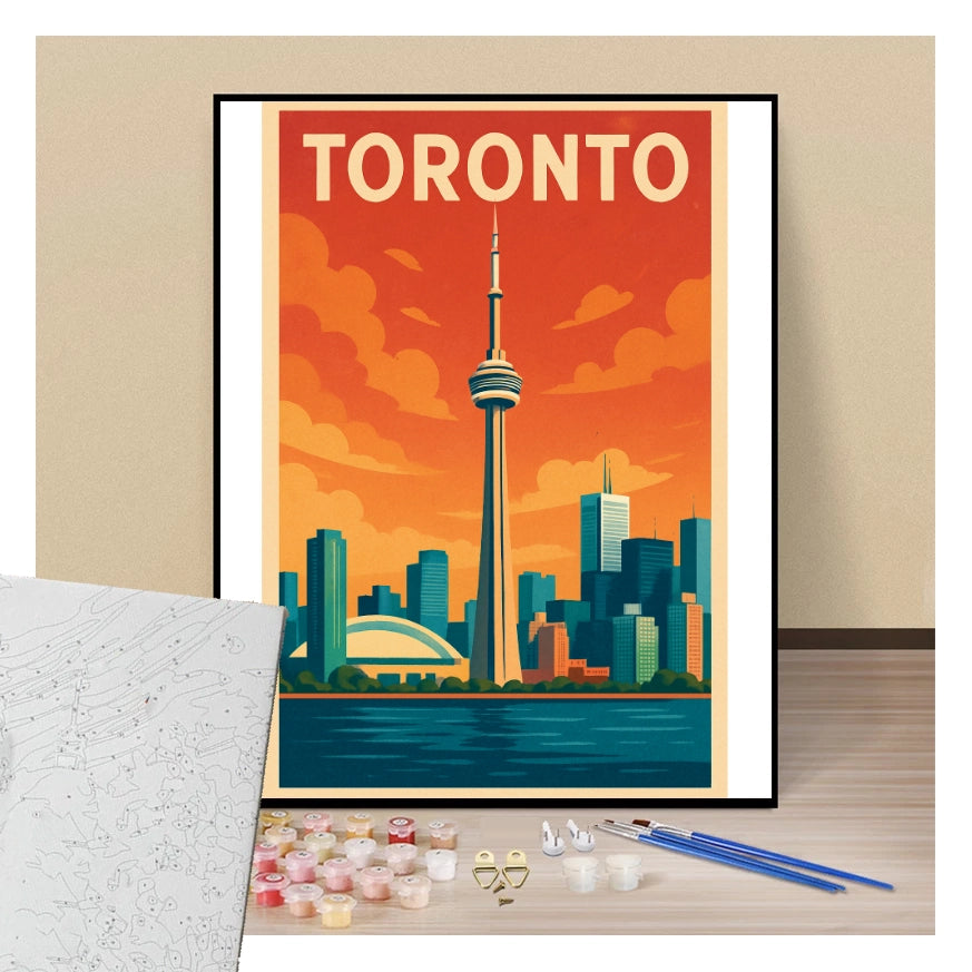Peinture par numéros affiche Toronto présentation du contenu
