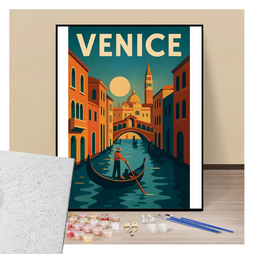 Peinture par numéros affiche Venise présentation du contenu