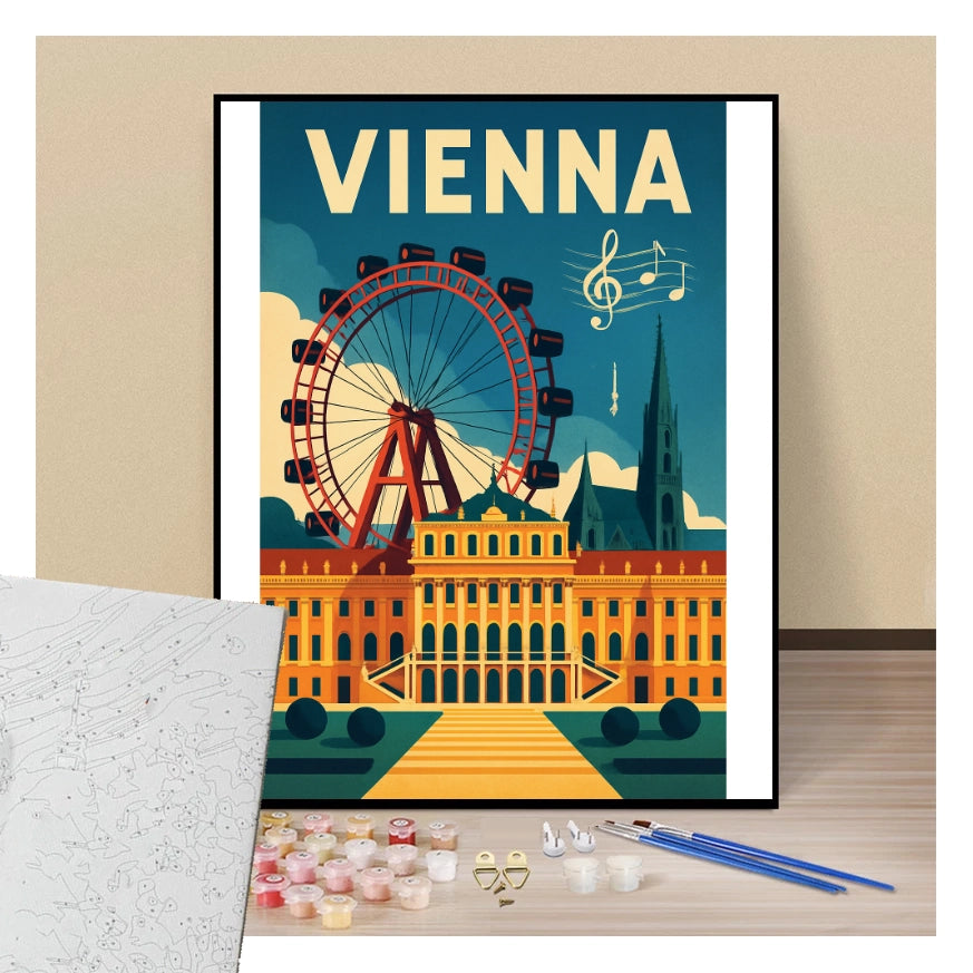 Peinture par numéros affiche Vienne présentation du contenu