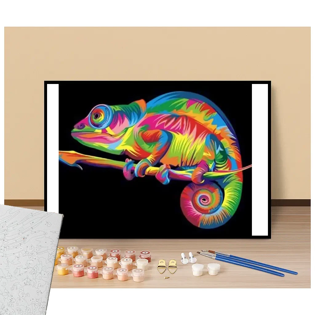 Caméléon Pop Art