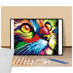 Peinture par numéros chat pop art présentation du contenu