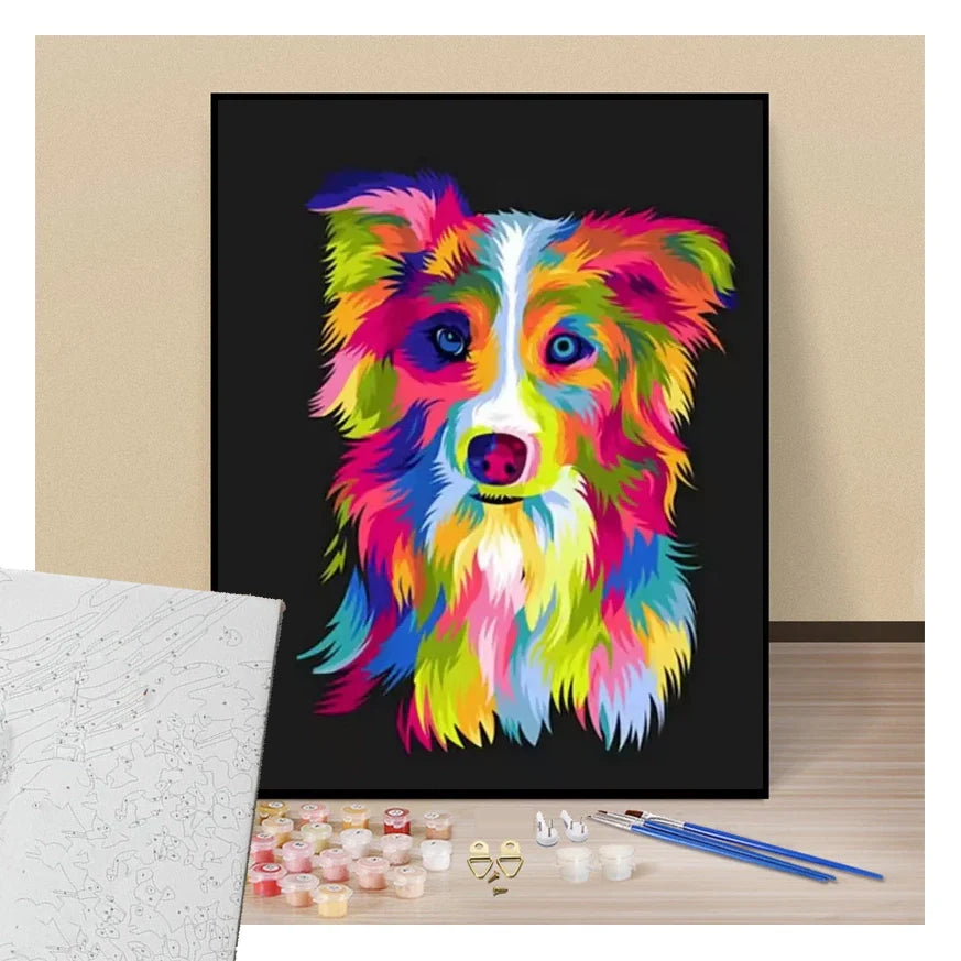Chien-3 Pop Art - Peinture par numéros - Steloria