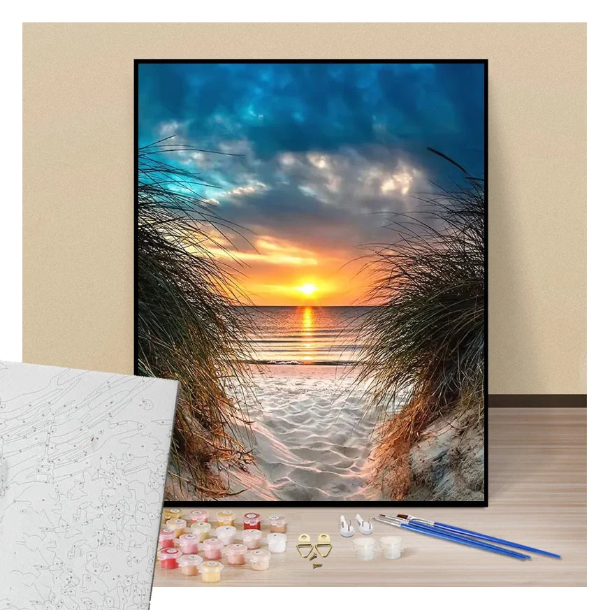Coucher de soleil sur la plage