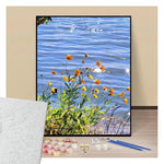 Fleurs au bord de l'eau