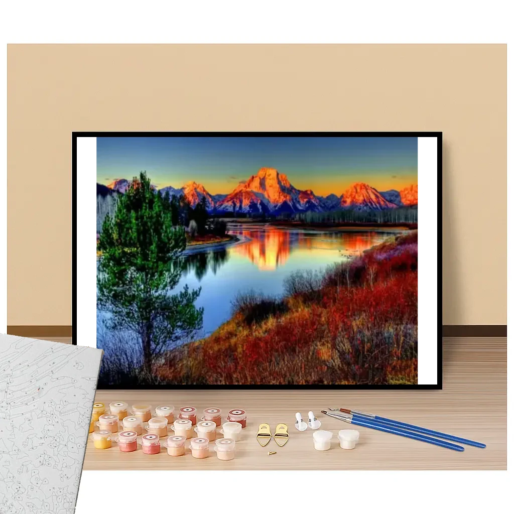 Peinture par numéros grand teton national park usa présentation du contenu
