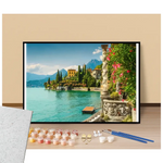 Peinture par numéros lac de côme italie présentation du contenu