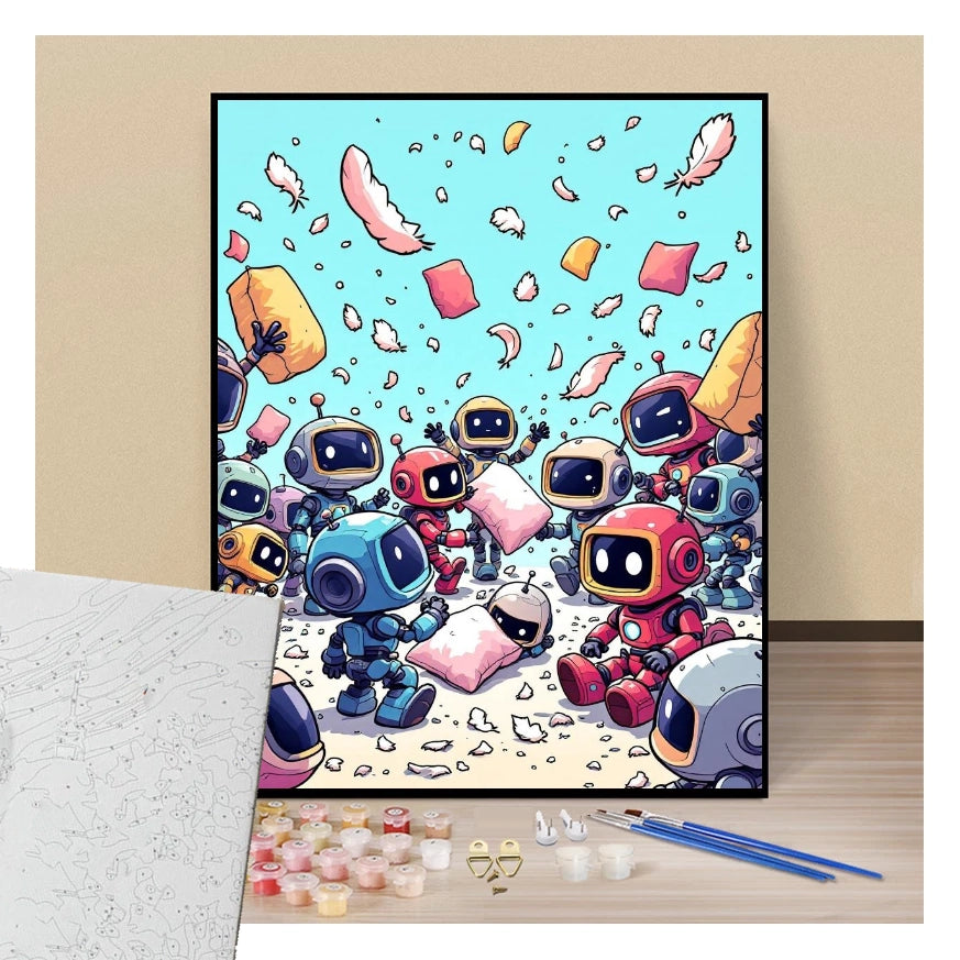 Mini Robots Chibi Pillow Battle - Manga