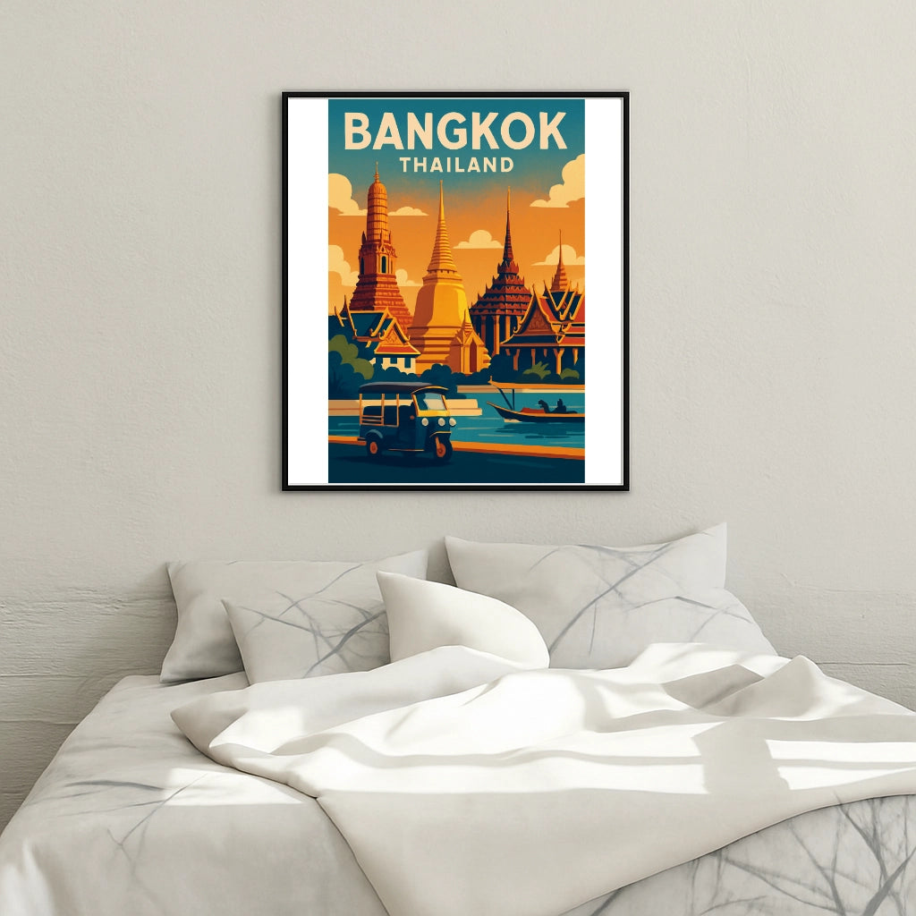 Peinture par numéros affiche Bangkok - Tableau