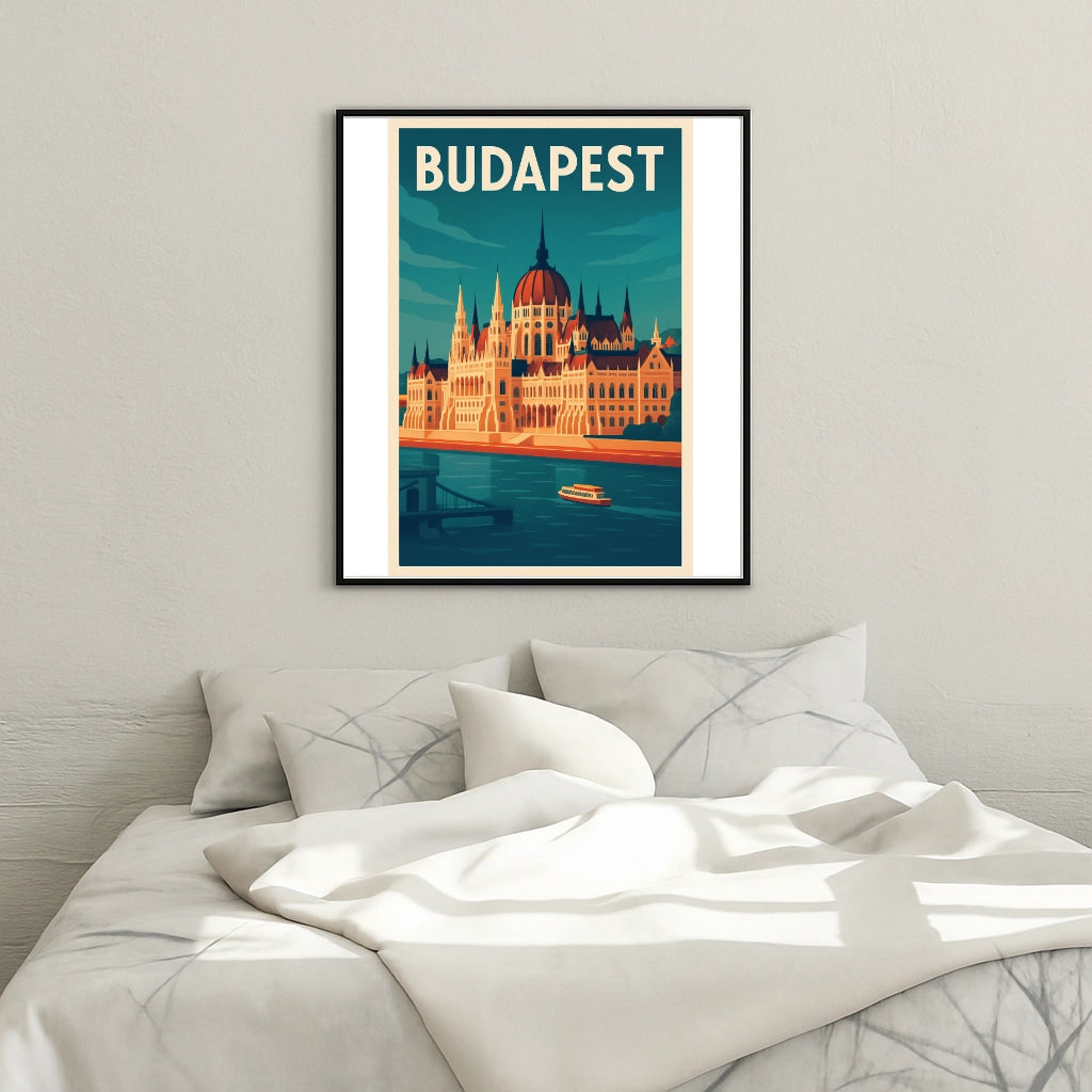 Peinture par numéros affiche Budapest - Tableau