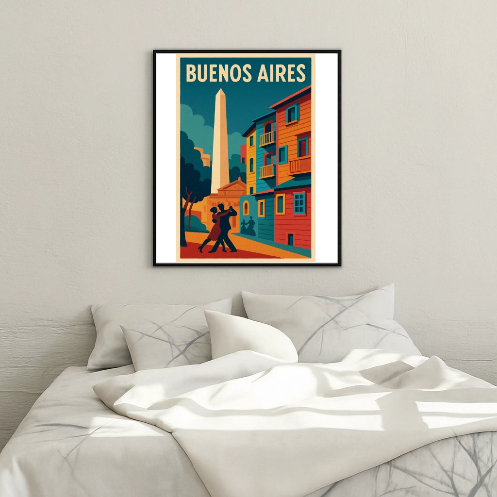 Peinture par numéros affiche Buenos Aires - Tableau