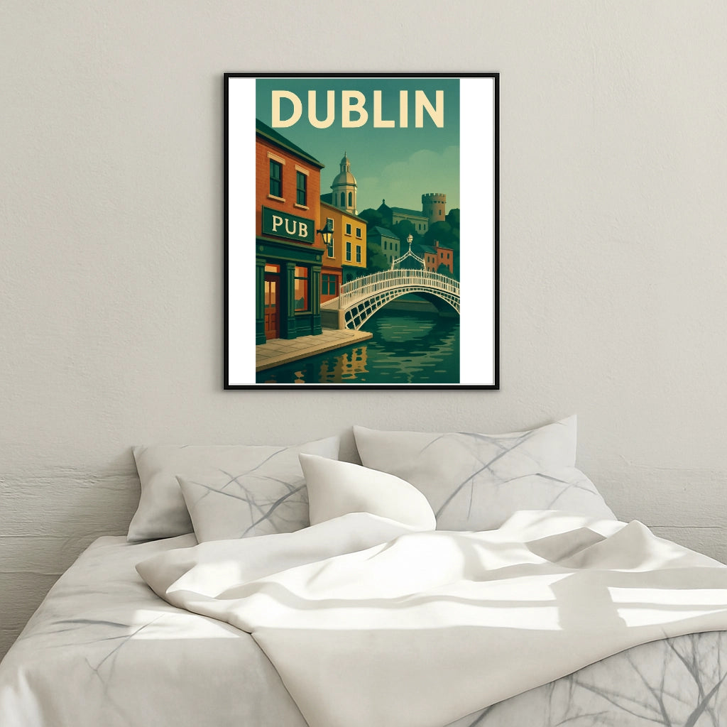 Peinture par numéros affiche Dublin - Tableau