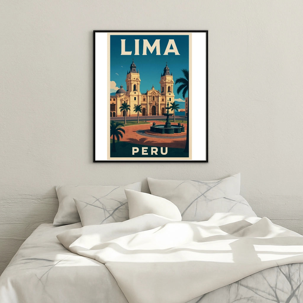 Peinture par numéros affiche Lima - Tableau