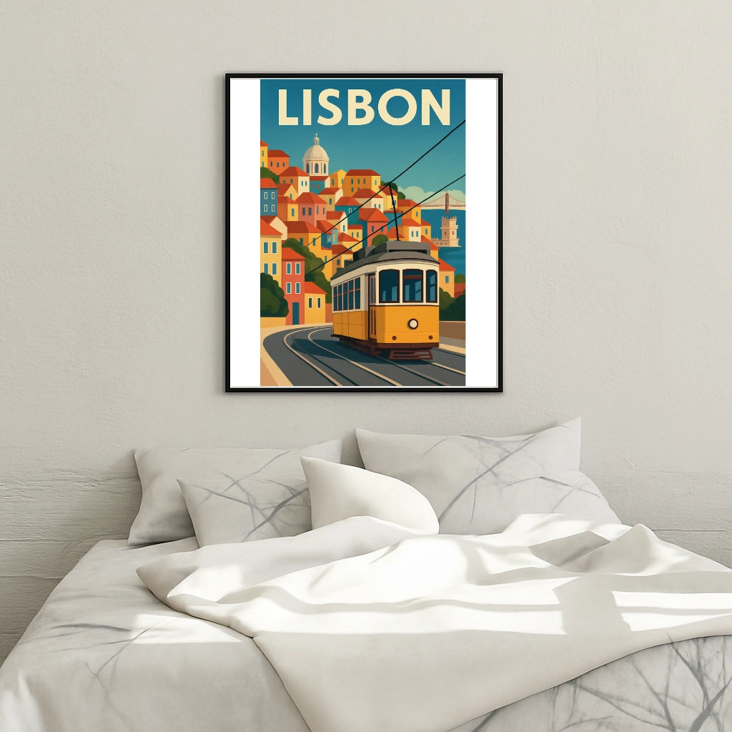 Peinture par numéros affiche Lisbonne - Tableau