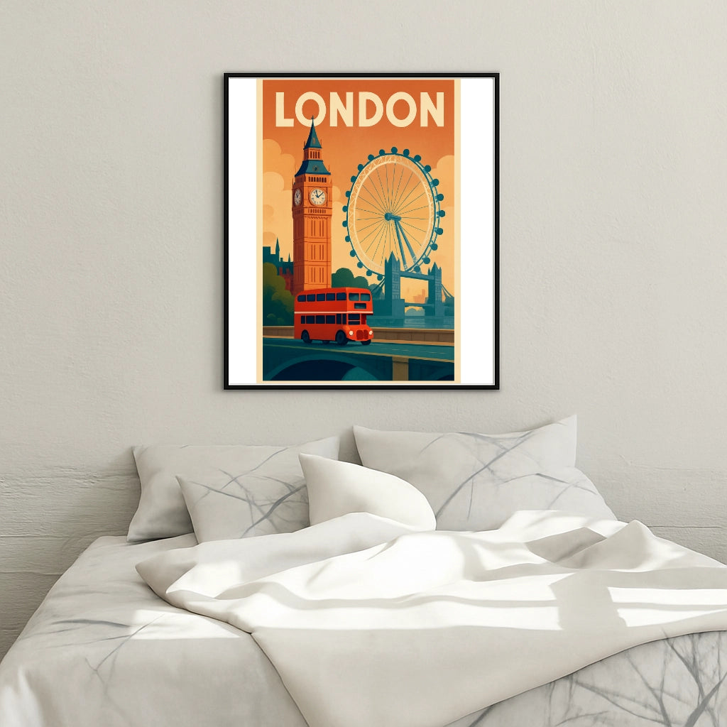 Peinture par numéros affiche Londres - Tableau