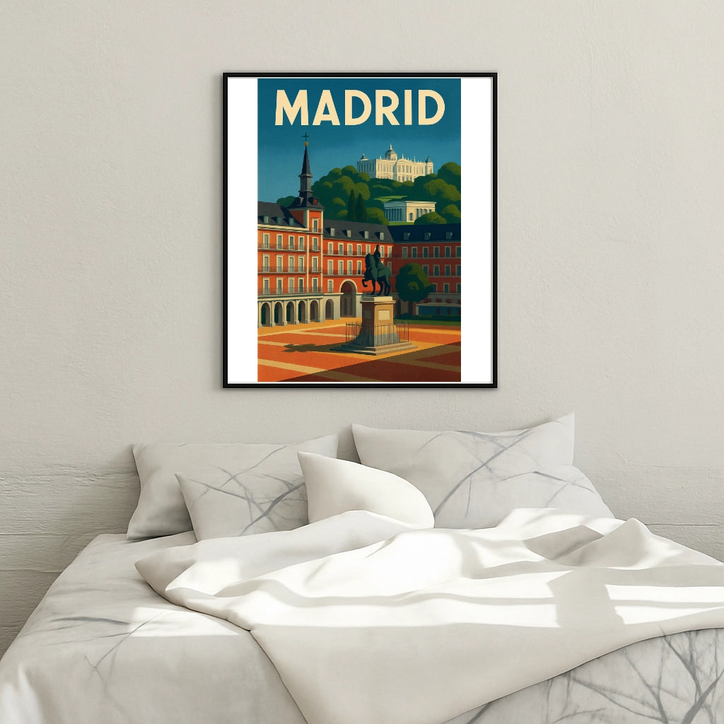 Peinture par numéros affiche Madrid - Tableau
