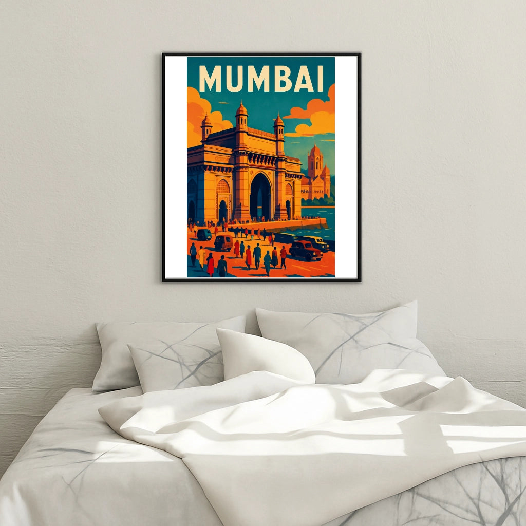 Peinture par numéros affiche Mumbai - Tableau