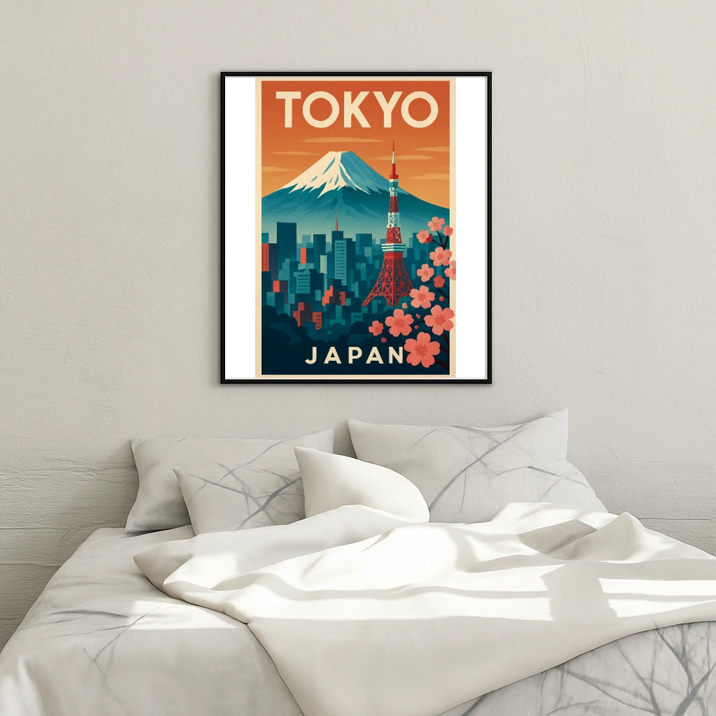 Peinture par numéros affiche Tokyo - Tableau