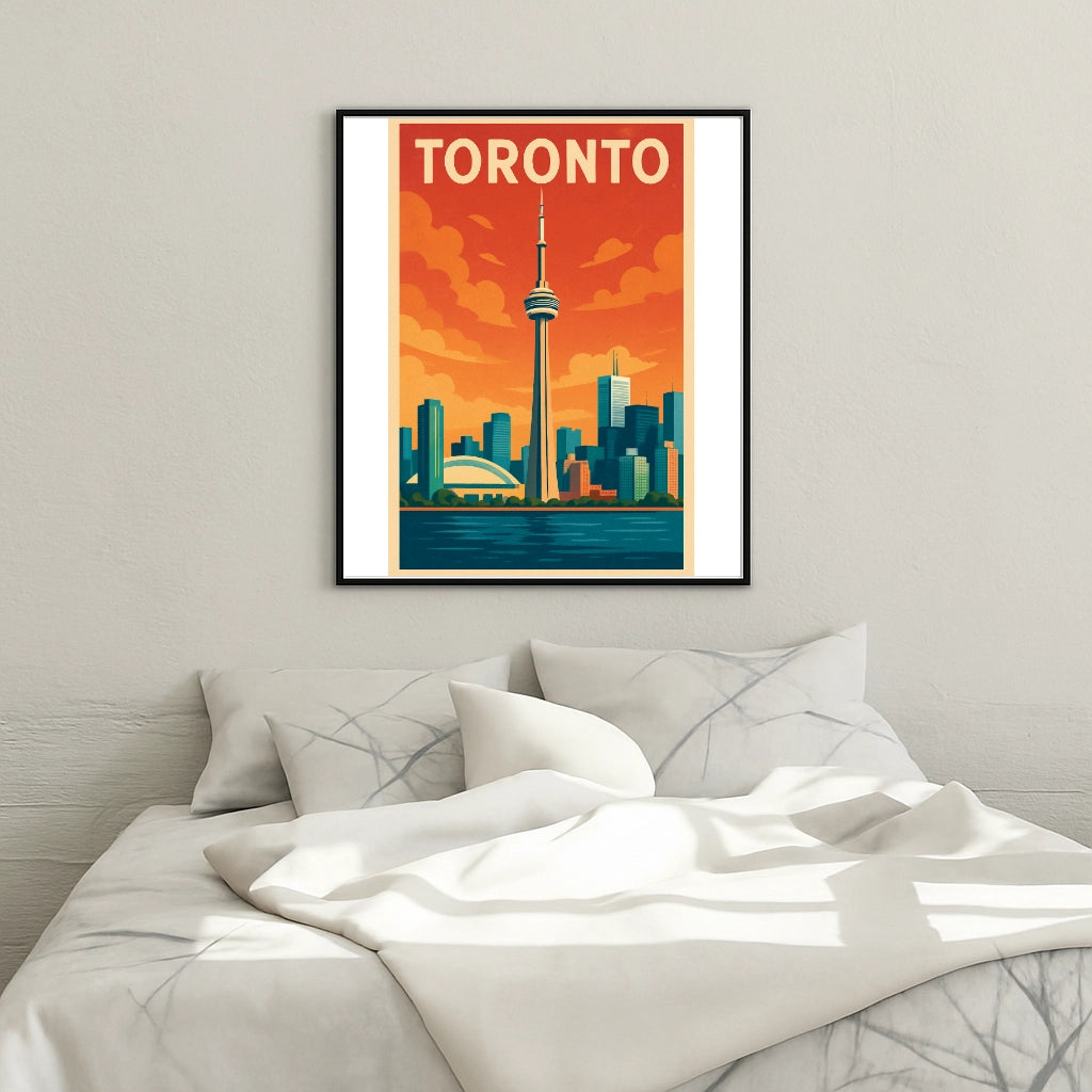 Peinture par numéros affiche Totronto - Tableau