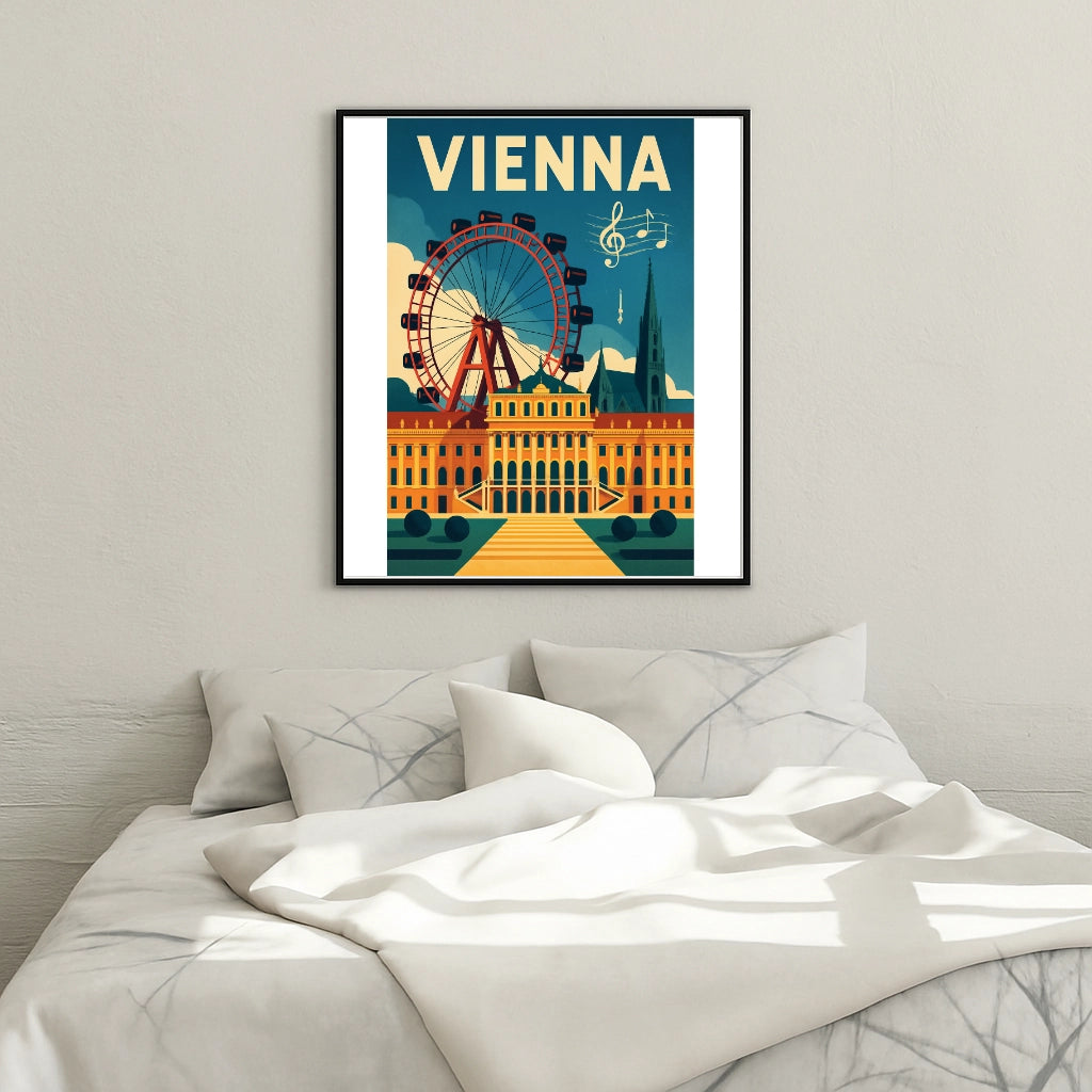 Peinture par numéros affiche Vienne - Tableau