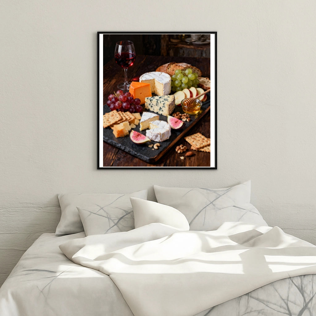 Peinture par numéros plateau de fromages  tableau