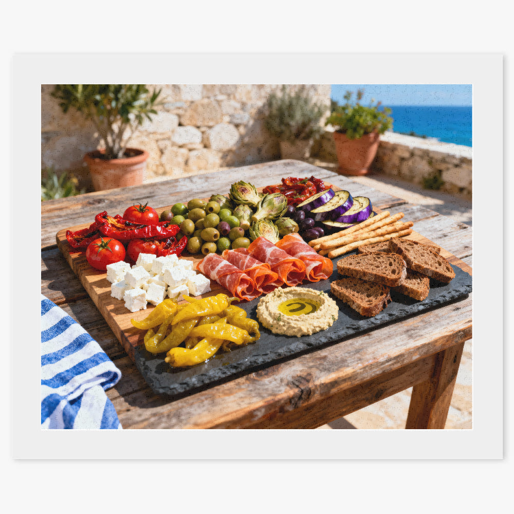 Peinture par numéros planche apéritive - Tableau