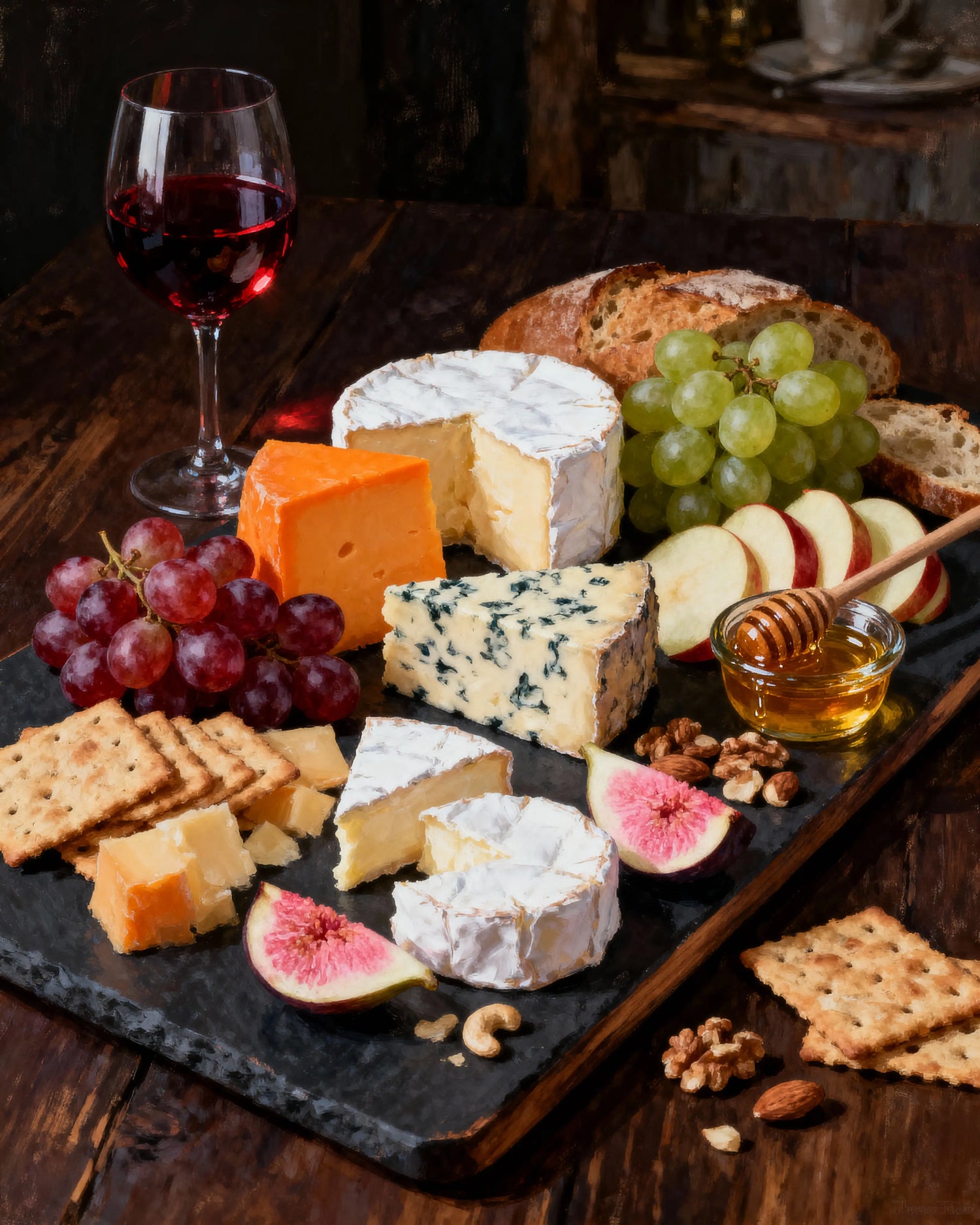 Peinture par numéros plateau de fromages