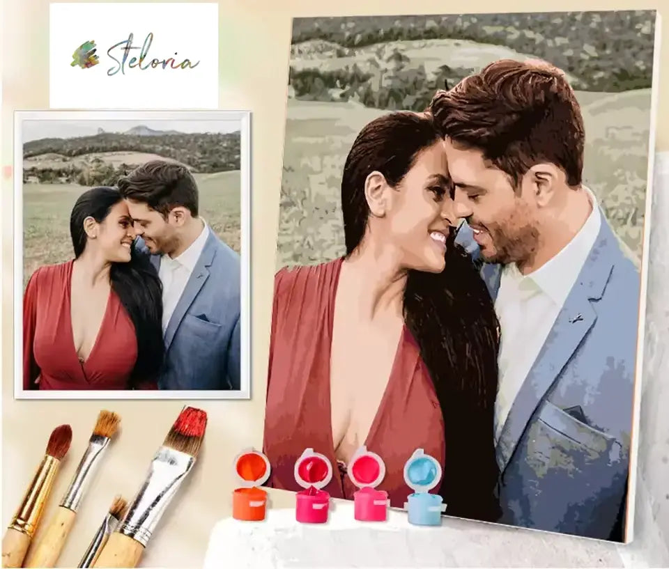 Aperçu d'une peinture par numéros personnalisée Steloria