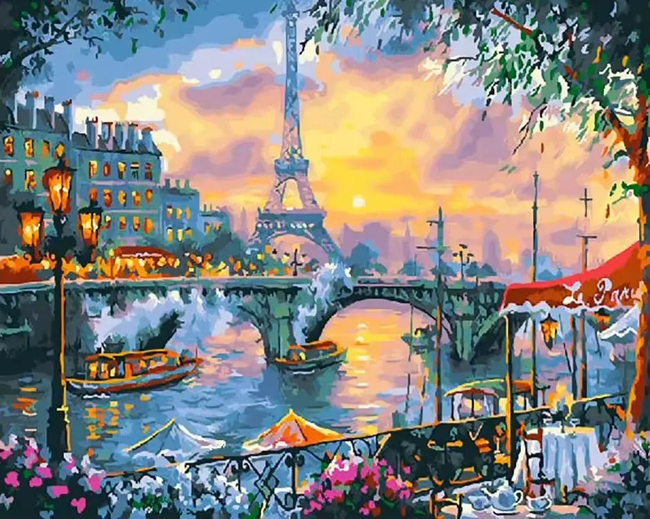 Vue de la Tour Eiffel et de la Seine - Paris